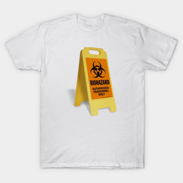 Biohazard Floor Sign T-Shirt by DeeDeeCro